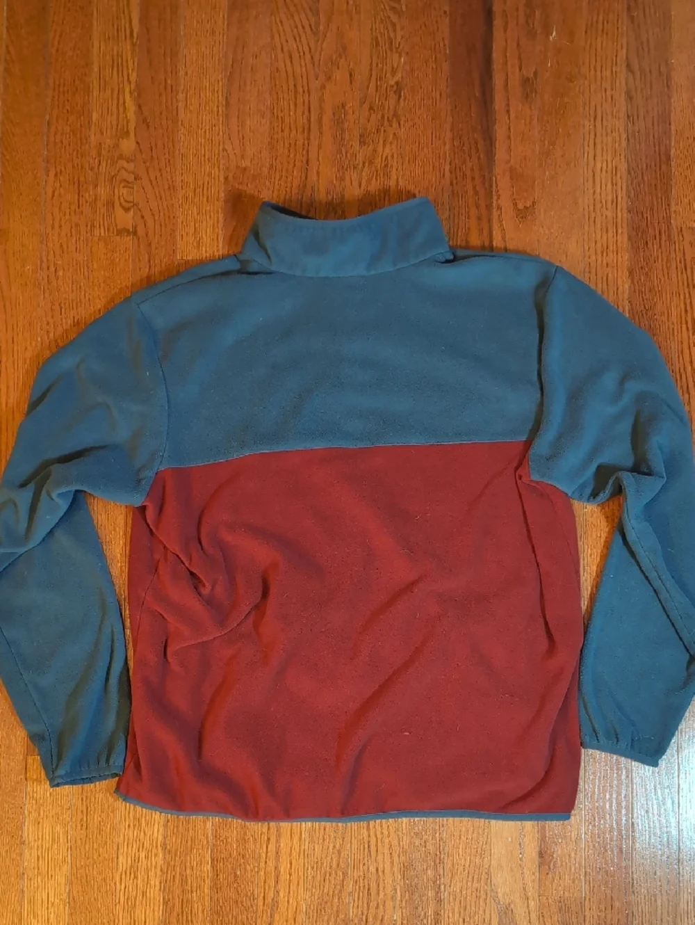 Columbia Sportswear Men’s Snap-Front Fleece Pullover Size XL Blue and Burgundy - Picture 5 of 5